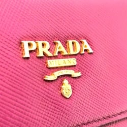 PRADA 1PG222 6-ring key case, holder, Saffiano leather, women's, purple