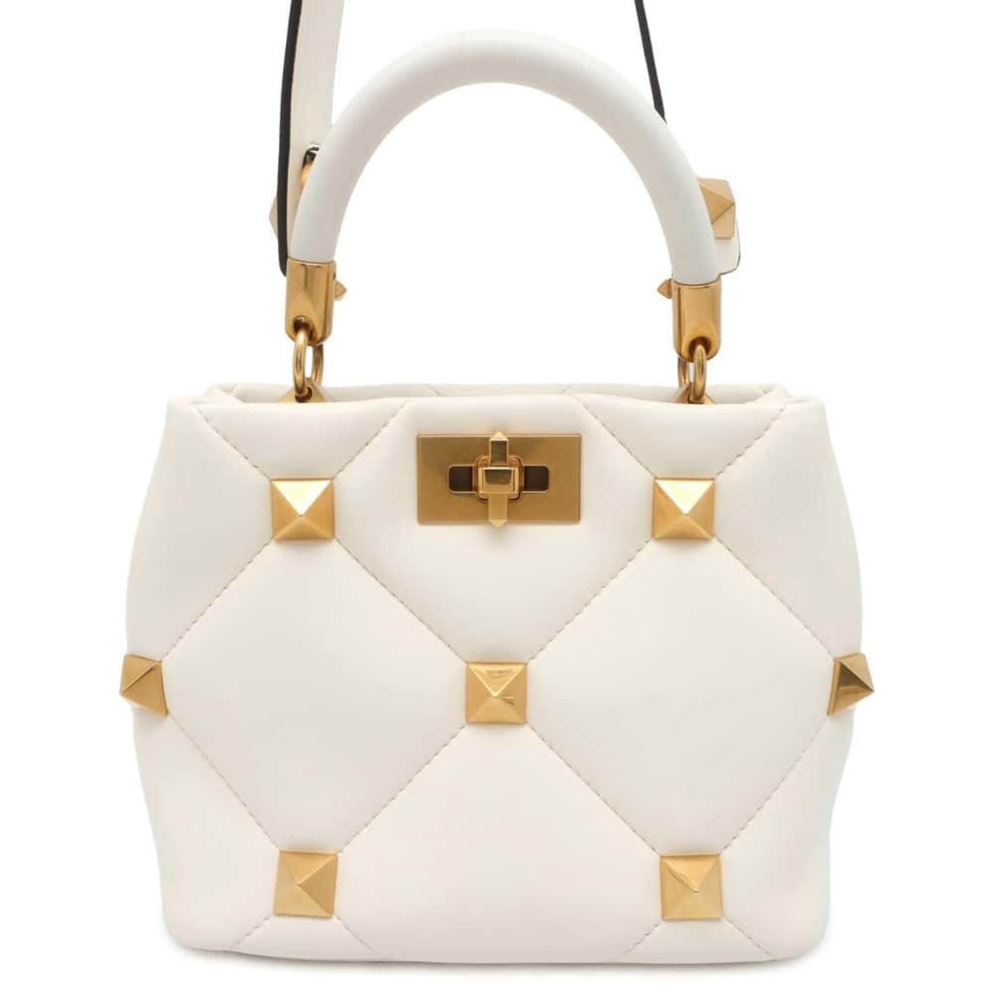 Valentino Garavani Handbag Roman Studs Small XW2B0I97BSF 2way Shoulder Bag White