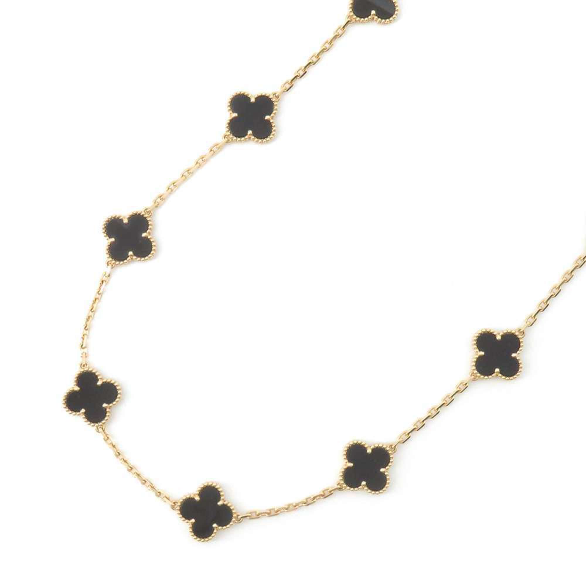 Van Cleef & Arpels Necklace Alhambra Long 20 Motifs Onyx K18YG VCAR3100