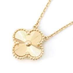 Van Cleef & Arpels Necklace Alhambra Pendant Guilloche K18YG Yellow Gold VCARP4KL00