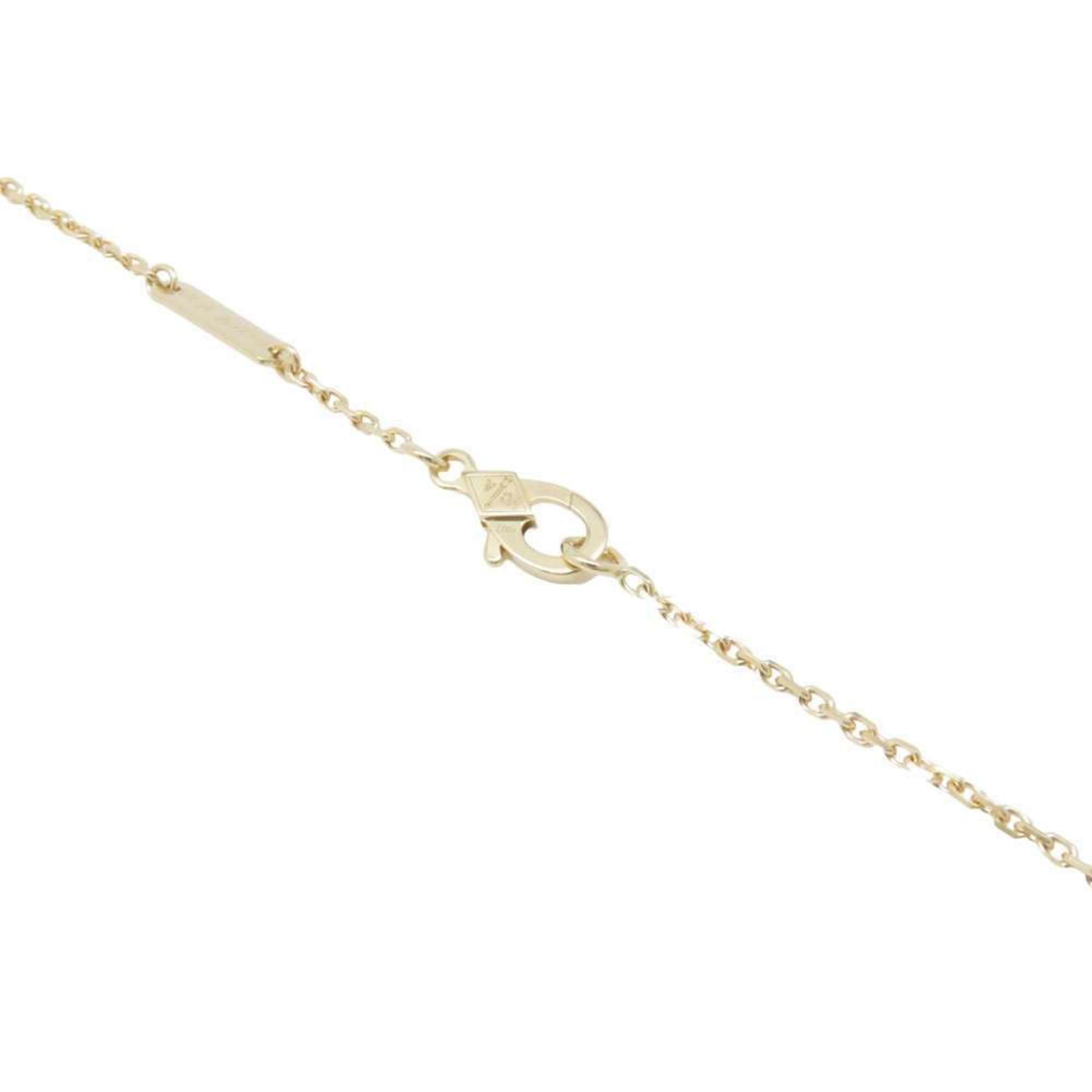 Van Cleef & Arpels Necklace Alhambra Pendant Guilloche K18YG Yellow Gold VCARP4KL00