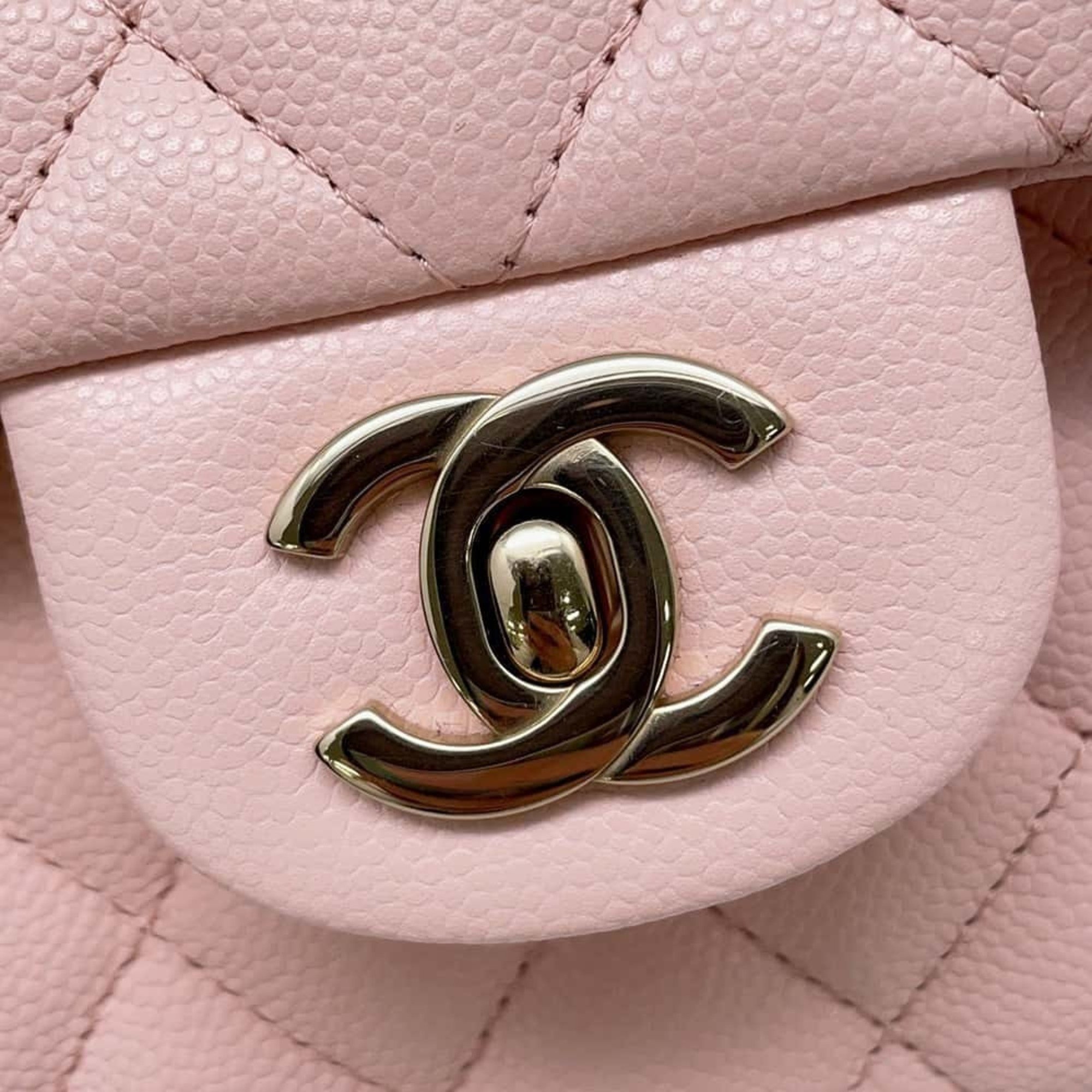 Chanel Chain Shoulder Bag Matelasse 23 Coco Mark Double Caviar Skin A01113 CHANEL