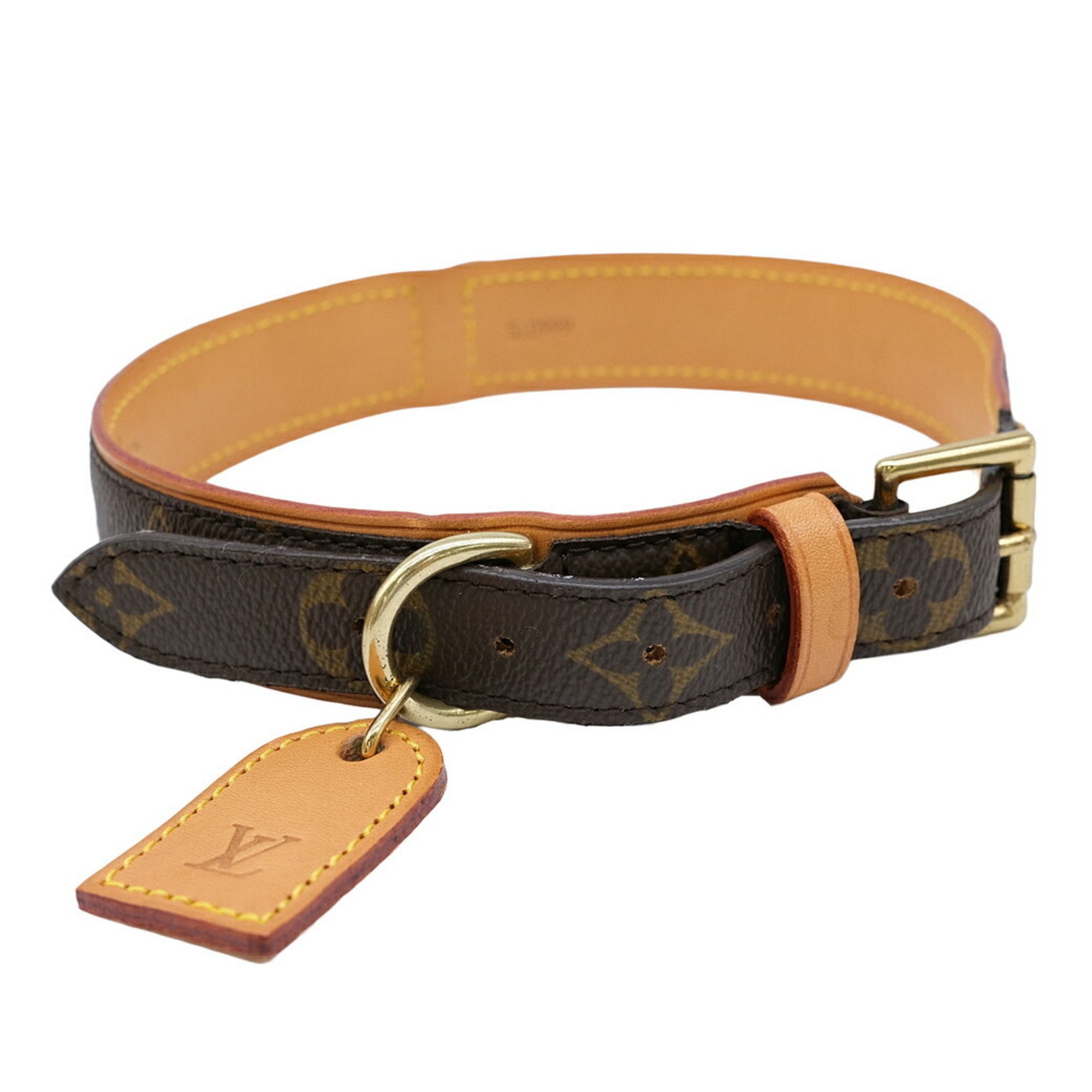 LOUIS VUITTON Louis Vuitton Monogram Collier Baxter GM Dog Collar Pet Brown M58070