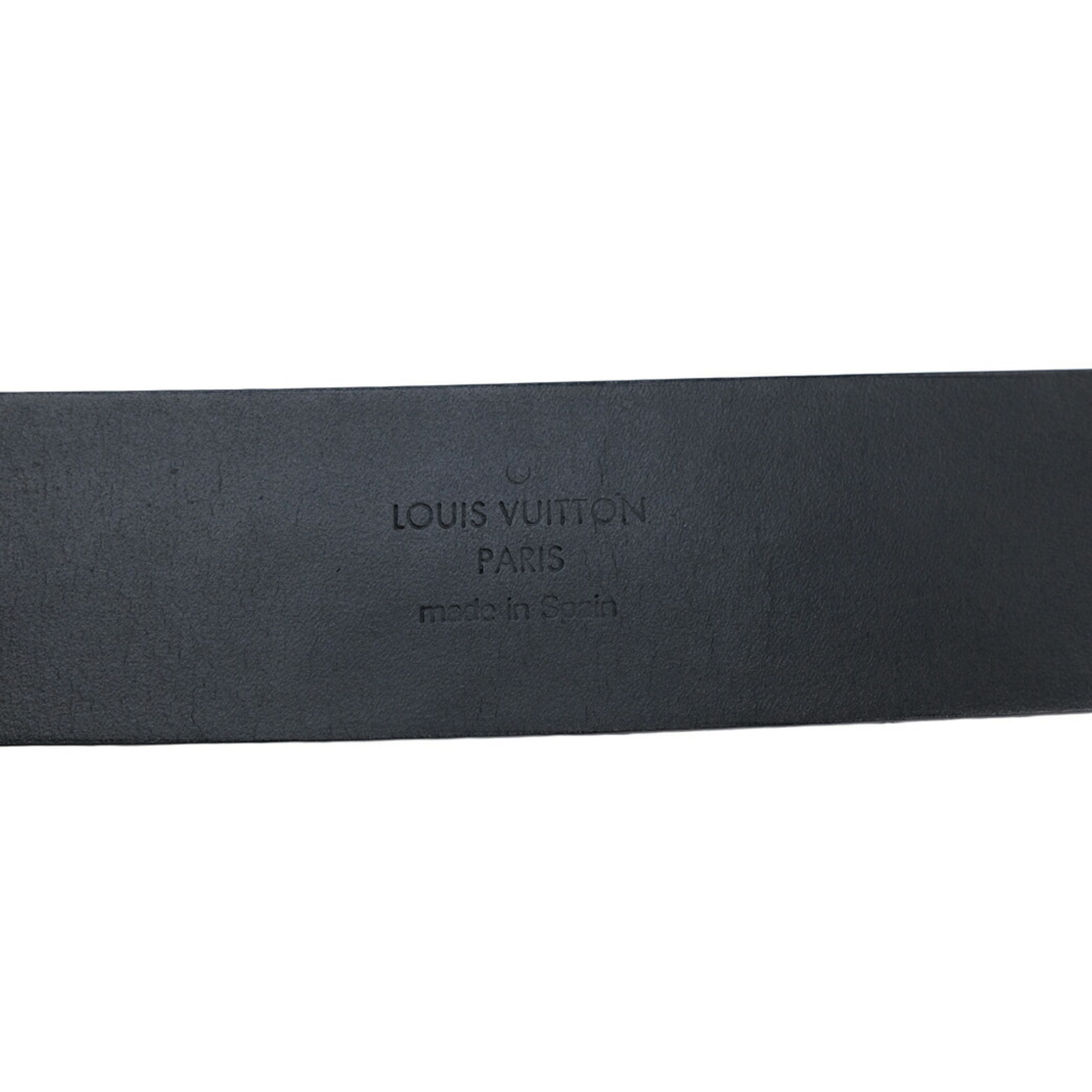 LOUIS VUITTON Louis Vuitton Belt Santur Anagram Leather Black M9840