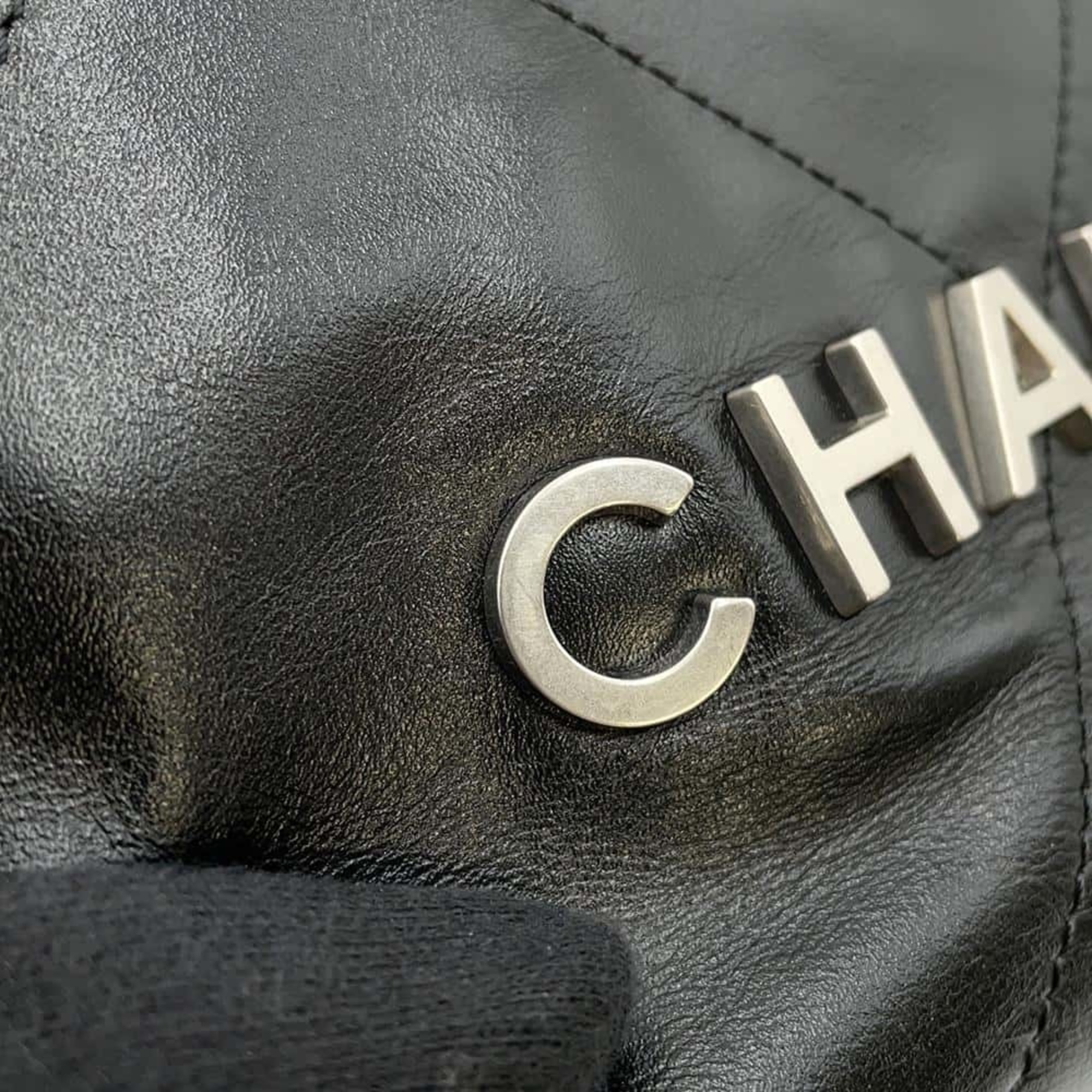 Chanel Handbag CHANEL 22 Coco Mark Calf Leather AS3980 2way Shoulder Bag Black