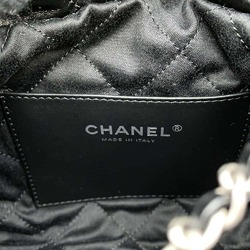 Chanel Handbag CHANEL 22 Coco Mark Calf Leather AS3980 2way Shoulder Bag Black