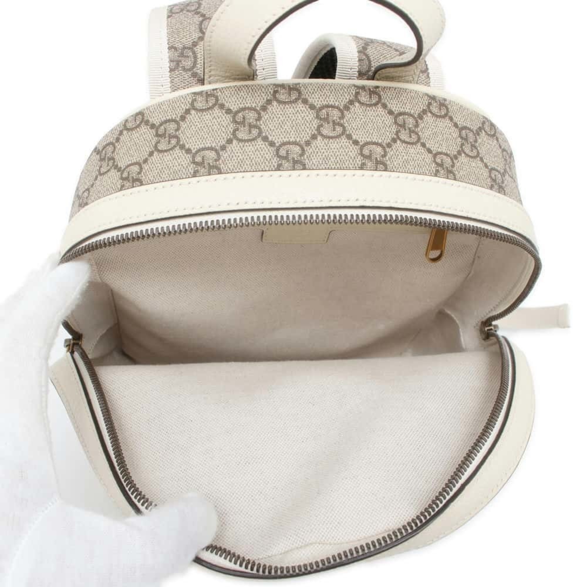 Gucci Backpack Ophidia GG Supreme Small 547965 GUCCI Bag White