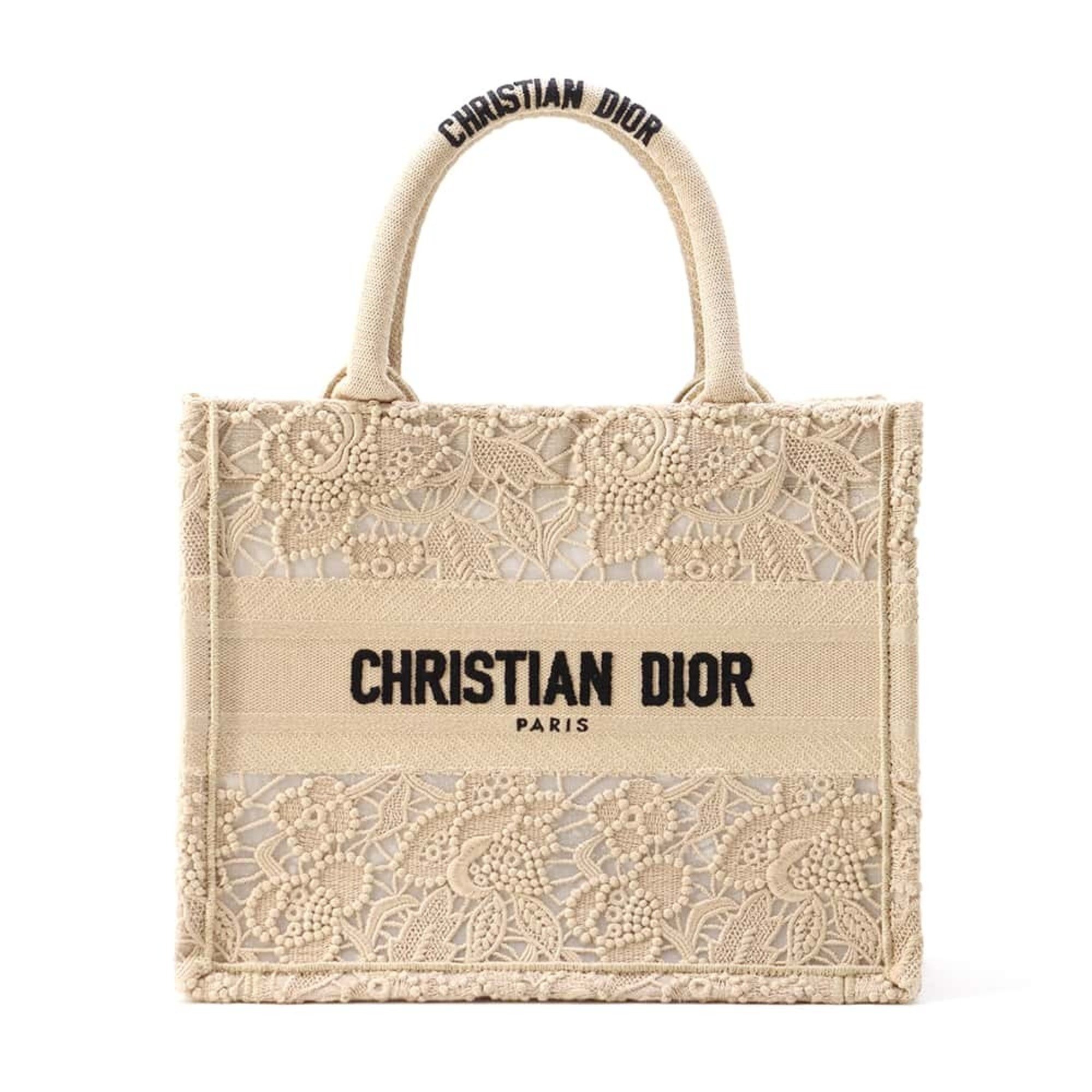 Christian Dior Handbag Book Tote Small Lace Canvas M1265ZSEL