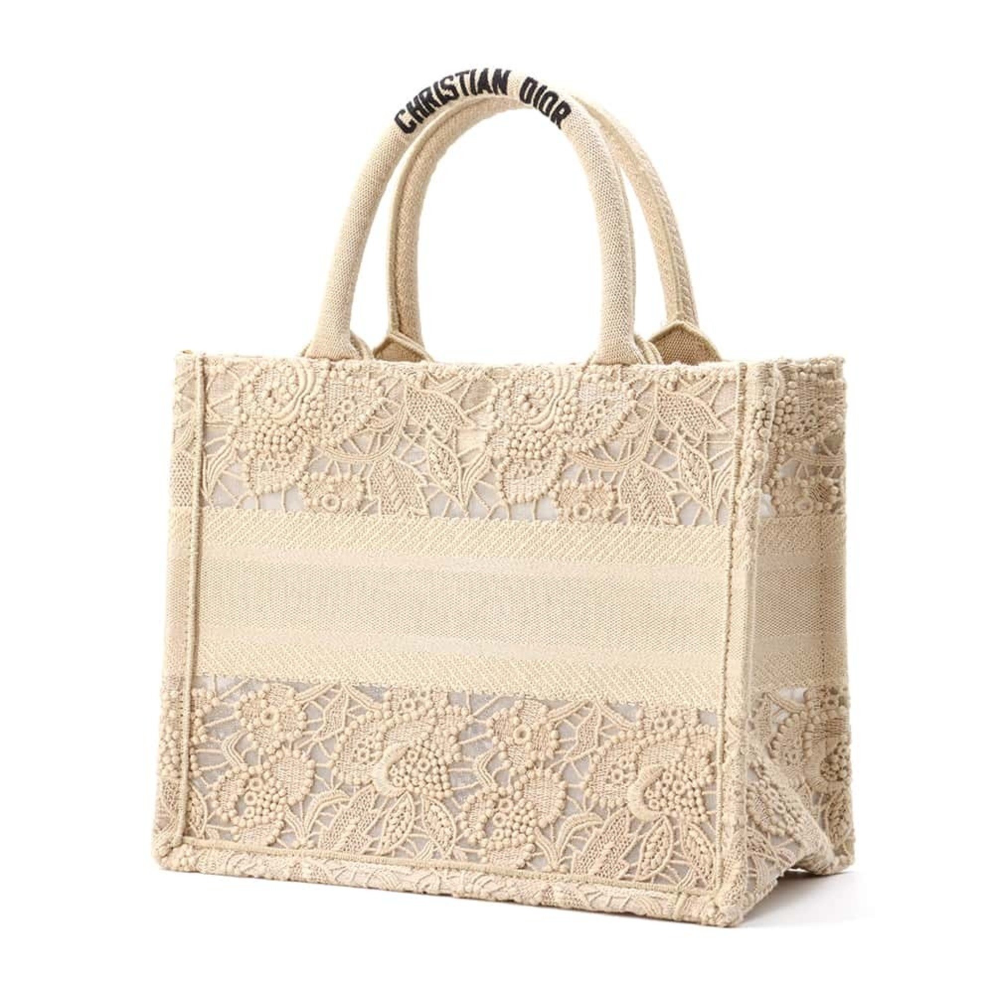 Christian Dior Handbag Book Tote Small Lace Canvas M1265ZSEL