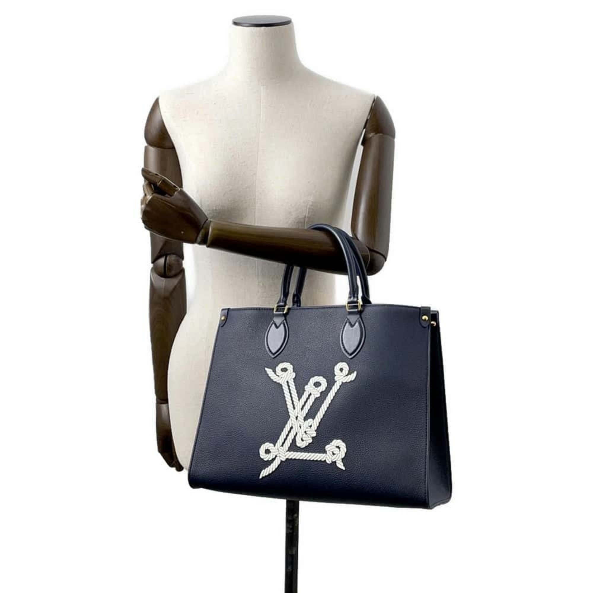 Louis Vuitton Tote Bag Calf Leather Nautical On-the-Go MM M24834 2way Handbag