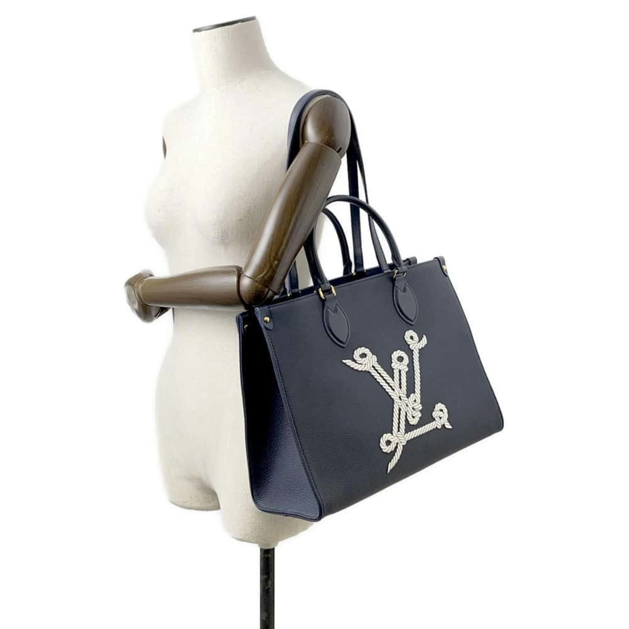 Louis Vuitton Tote Bag Calf Leather Nautical On-the-Go MM M24834 2way Handbag