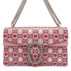 Gucci Chain Shoulder Bag Dionysus GG Valentine Heart Small 400249 GUCCI Rhinestone