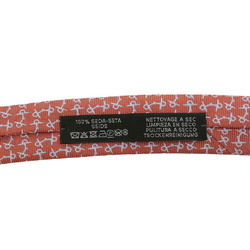 HERMES Horsebit Tie Mors a Aiguilles 100% Silk Orange