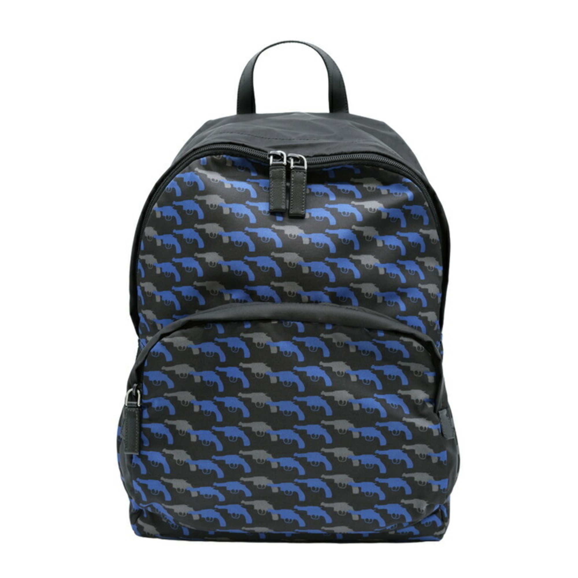 PRADA Prada Pistol Backpack Rucksack Nylon Black Blue VZ0066