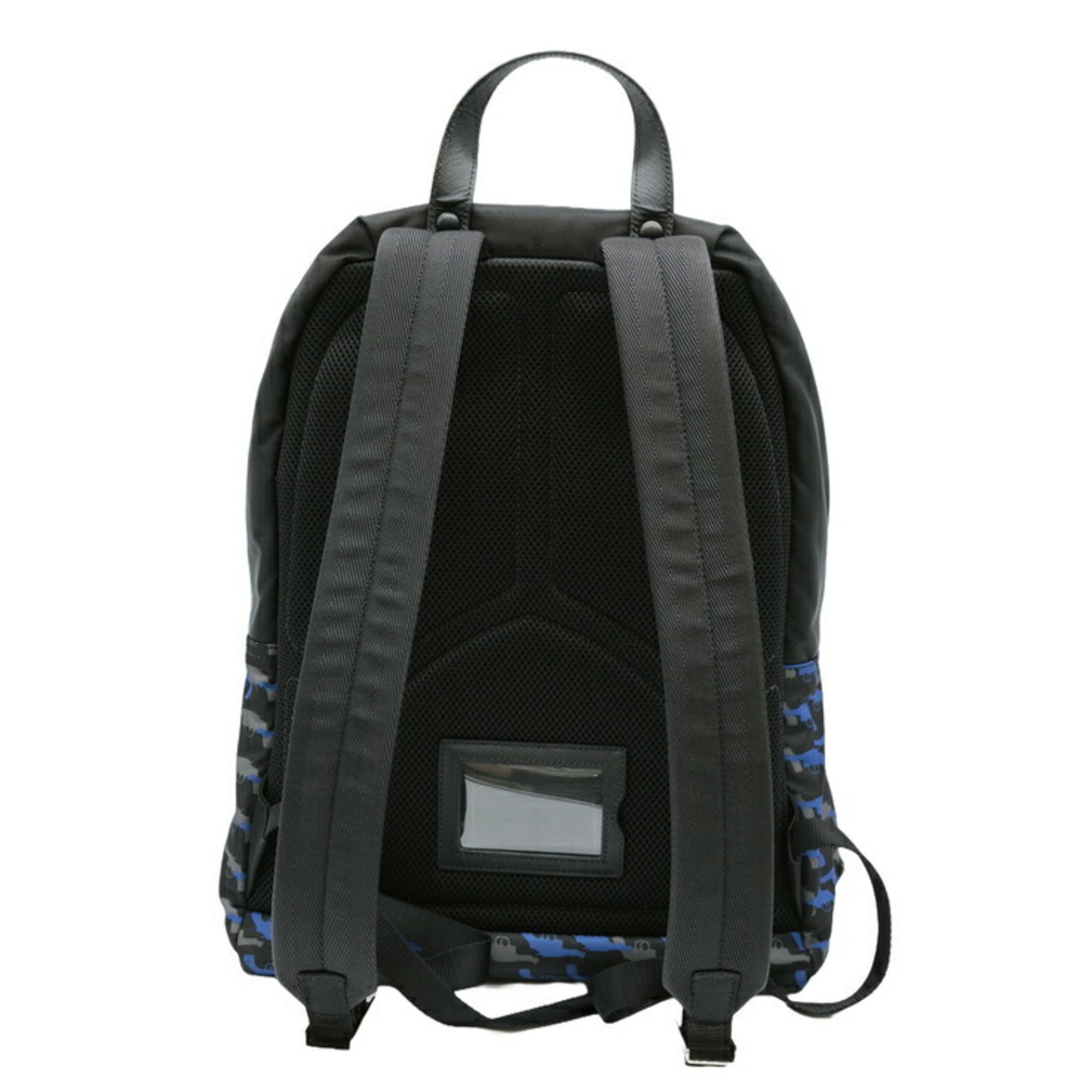 PRADA Prada Pistol Backpack Rucksack Nylon Black Blue VZ0066