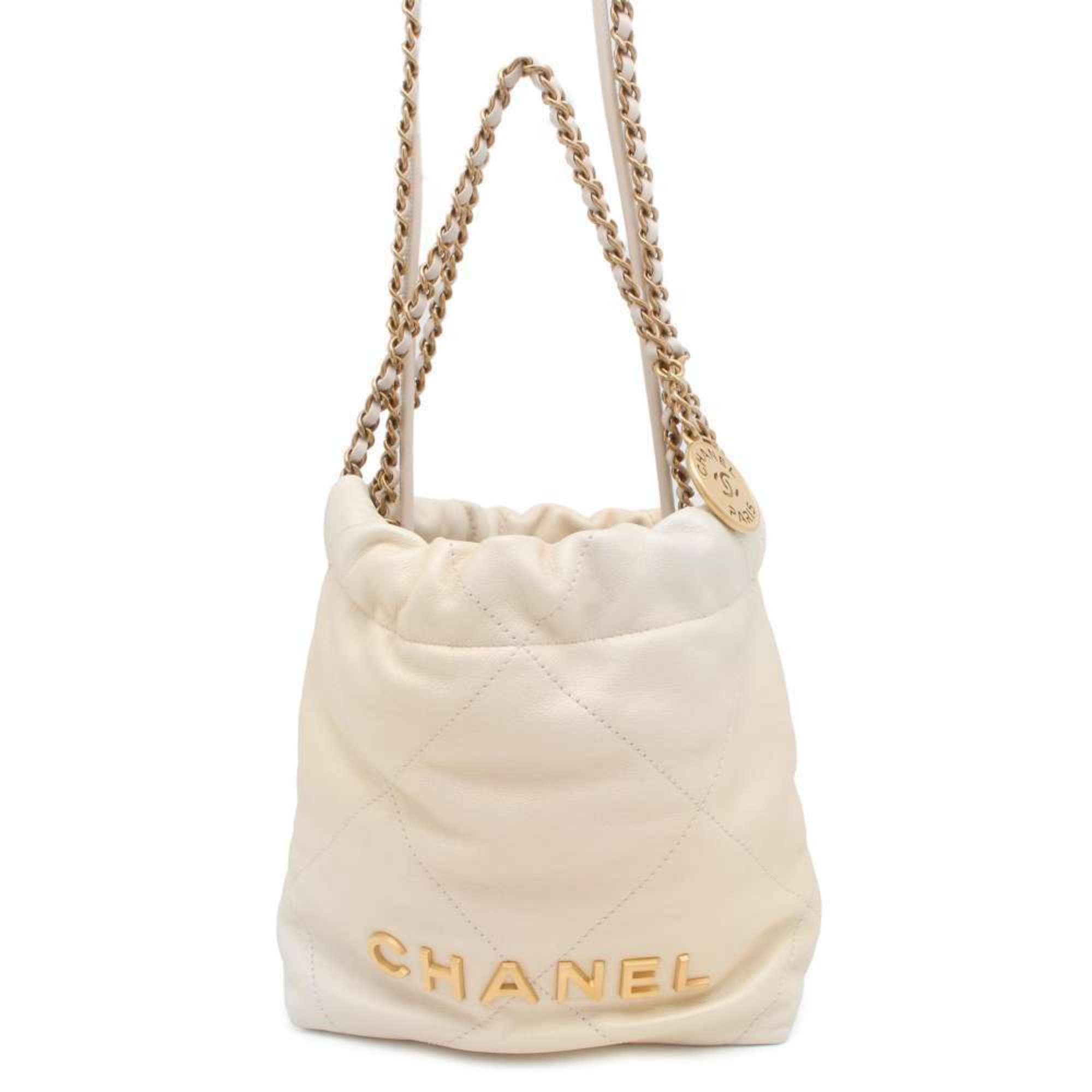 Chanel handbag CHANEL 22 Coco mark leather AS3980 2way shoulder bag