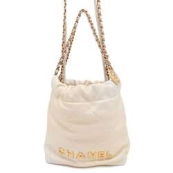 Chanel handbag CHANEL 22 Coco mark leather AS3980 2way shoulder bag