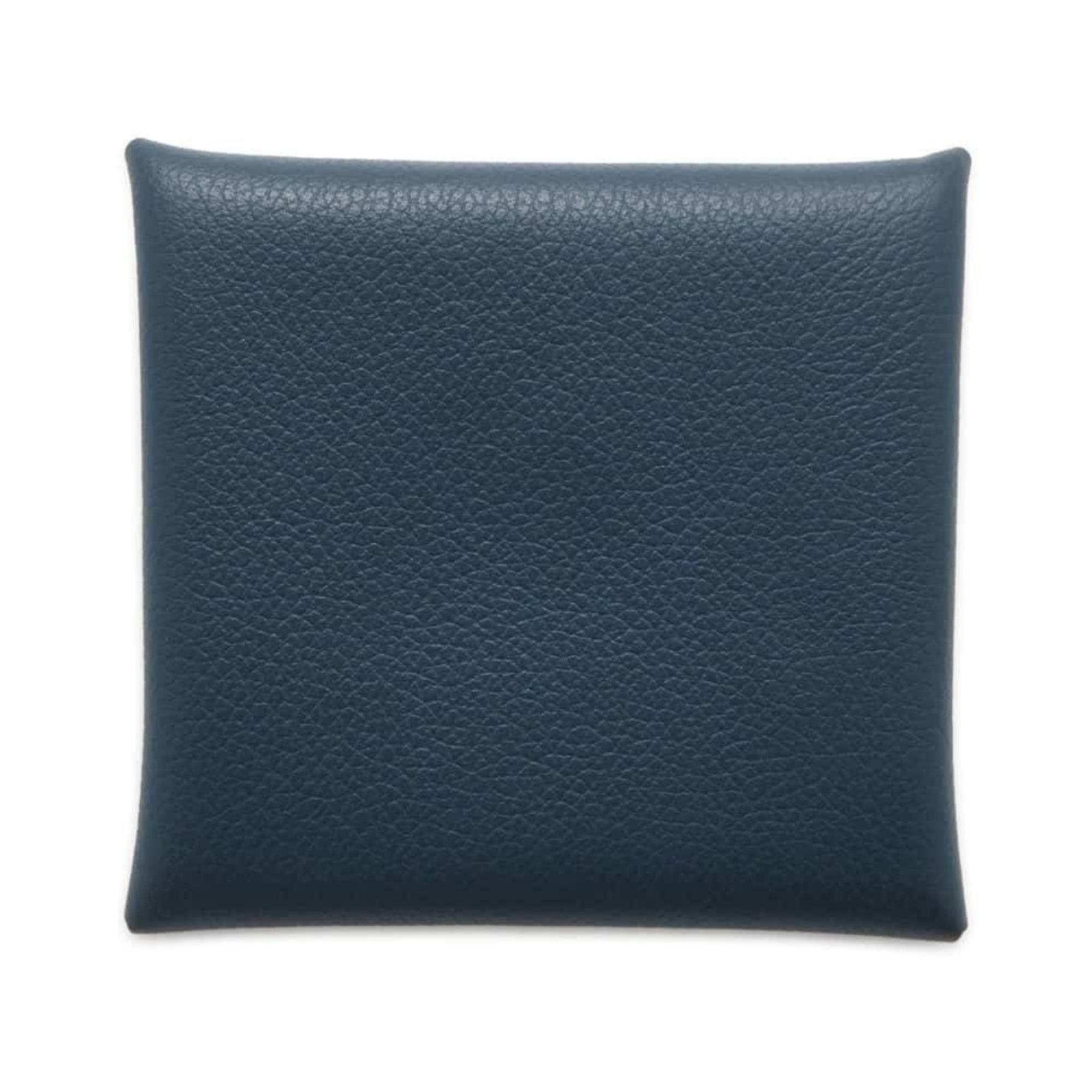 Hermes Wallet/Coin Case Bastia Verso Blue de Plus Zanzibar Evercolor B Stamp