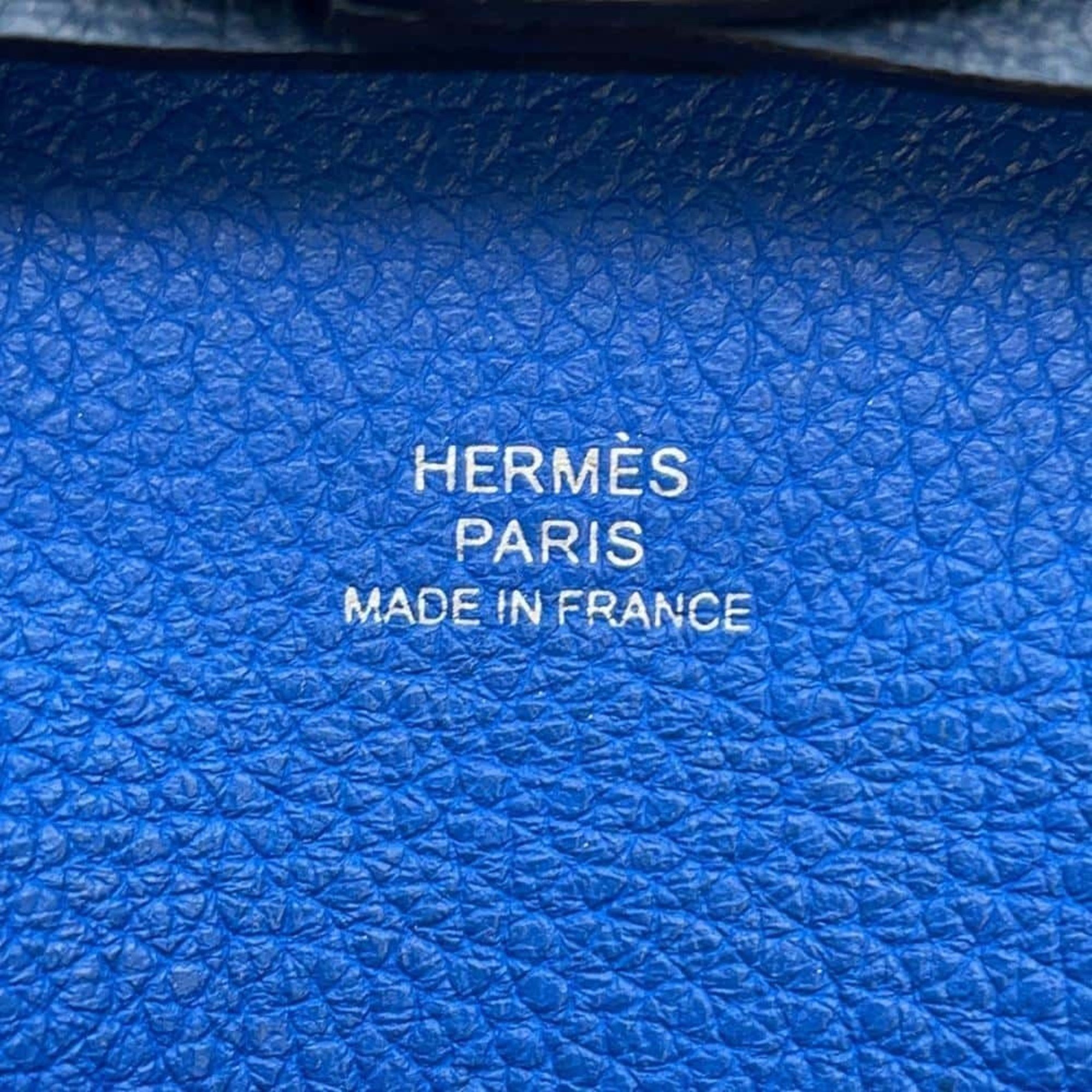 Hermes Wallet/Coin Case Bastia Verso Blue de Plus Zanzibar Evercolor B Stamp