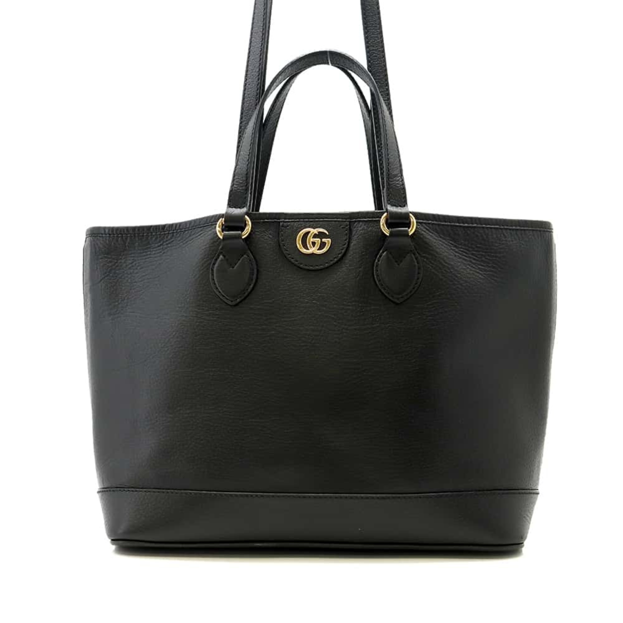 Gucci handbag small leather 765043 GUCCI 2way tote bag black