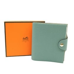 HERMES Ulysse Notebook Cover Taurillon Clemence Leather Ciel Light Blue #□M