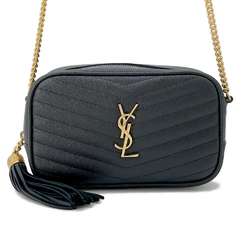 Saint Laurent Chain Shoulder Bag Lou 612579 SAINT LAURENT PARIS Black