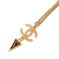 Chanel Necklace Arrow Triangle Coco Mark A18 K AB0263 CHANEL