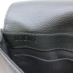 LOEWE Anagram Military Small Shoulder Body Bag Bumbag Calf Leather Black 317.12AB23