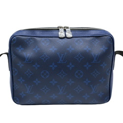 LOUIS VUITTON Louis Vuitton Outdoor PM Body Bag Taiga Leather Monogram Cobalt Blue M30242