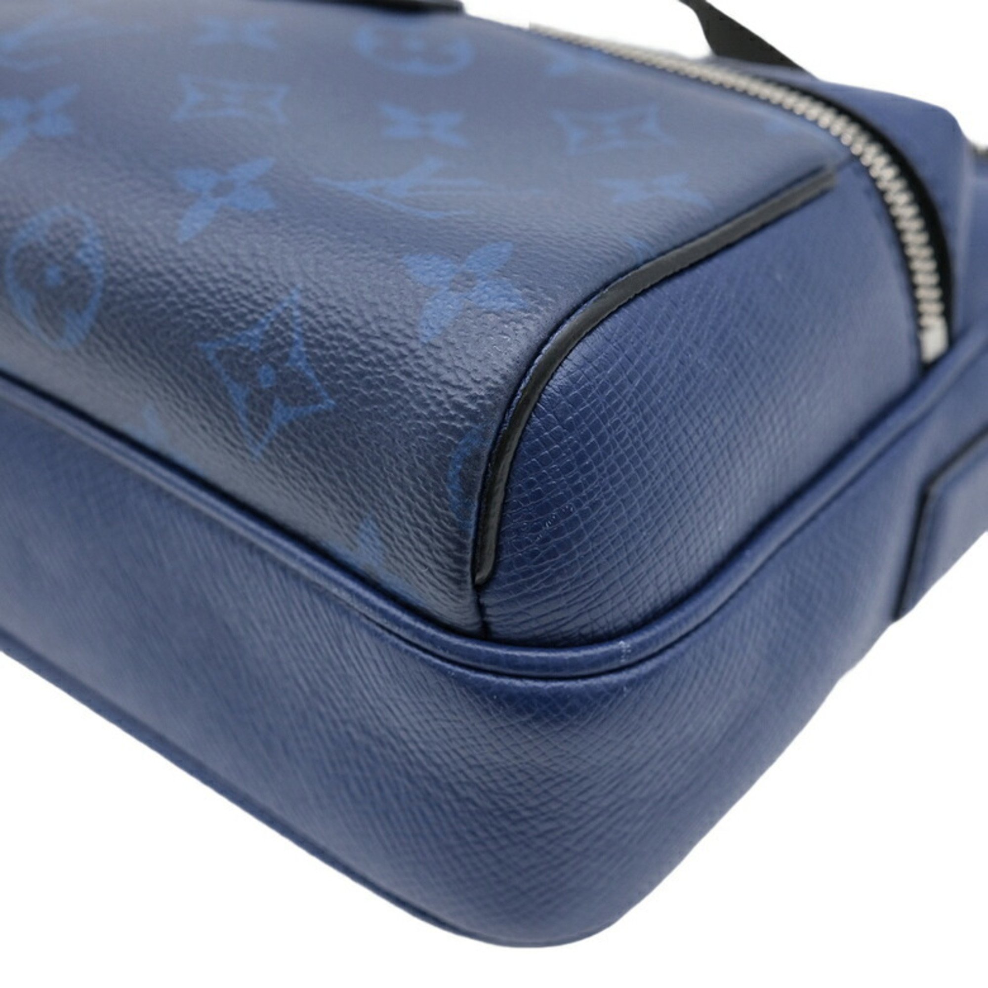 LOUIS VUITTON Louis Vuitton Outdoor PM Body Bag Taiga Leather Monogram Cobalt Blue M30242