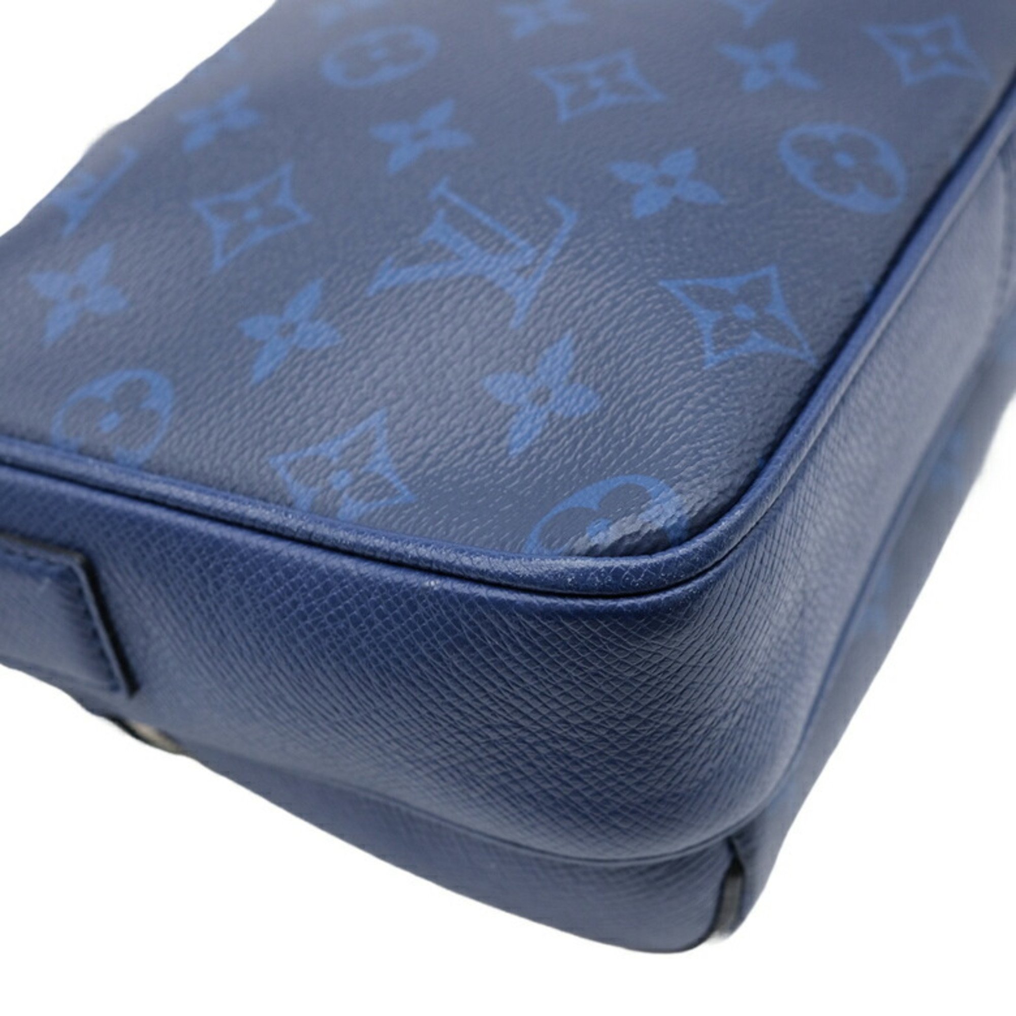 LOUIS VUITTON Louis Vuitton Outdoor PM Body Bag Taiga Leather Monogram Cobalt Blue M30242