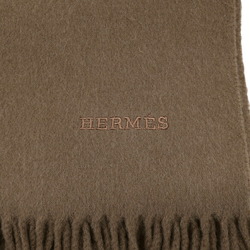 HERMES Hermes scarf stole large long cashmere brown cleaned