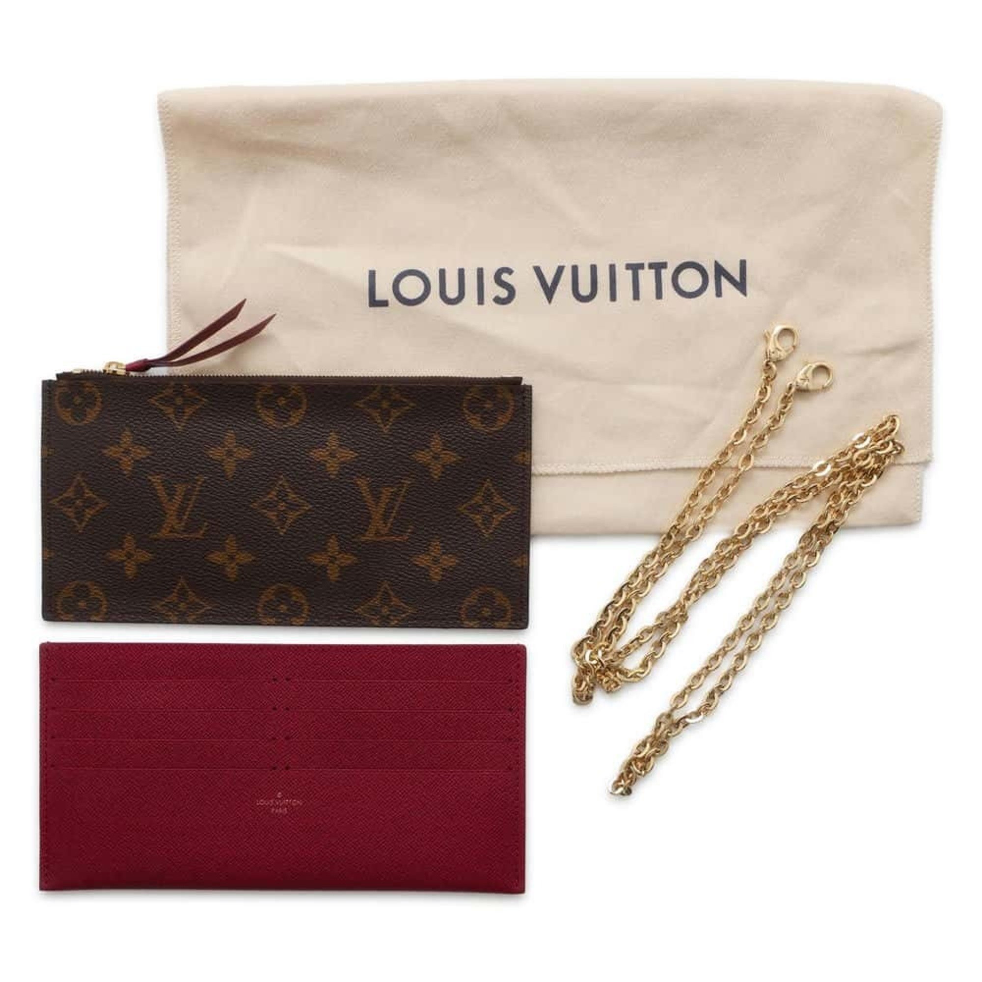 Louis Vuitton Chain Wallet Monogram Pochette Felicie M61276 Bag Clutch Shoulder Felice