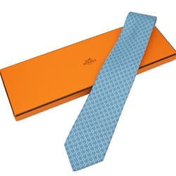 HERMES Hermes tie blue sky ciel 100% silk