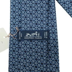 HERMES Hermes tie, blue, 100% silk