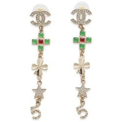 Chanel earrings with Coco mark and rhinestones B23 C AB9853 CHANEL