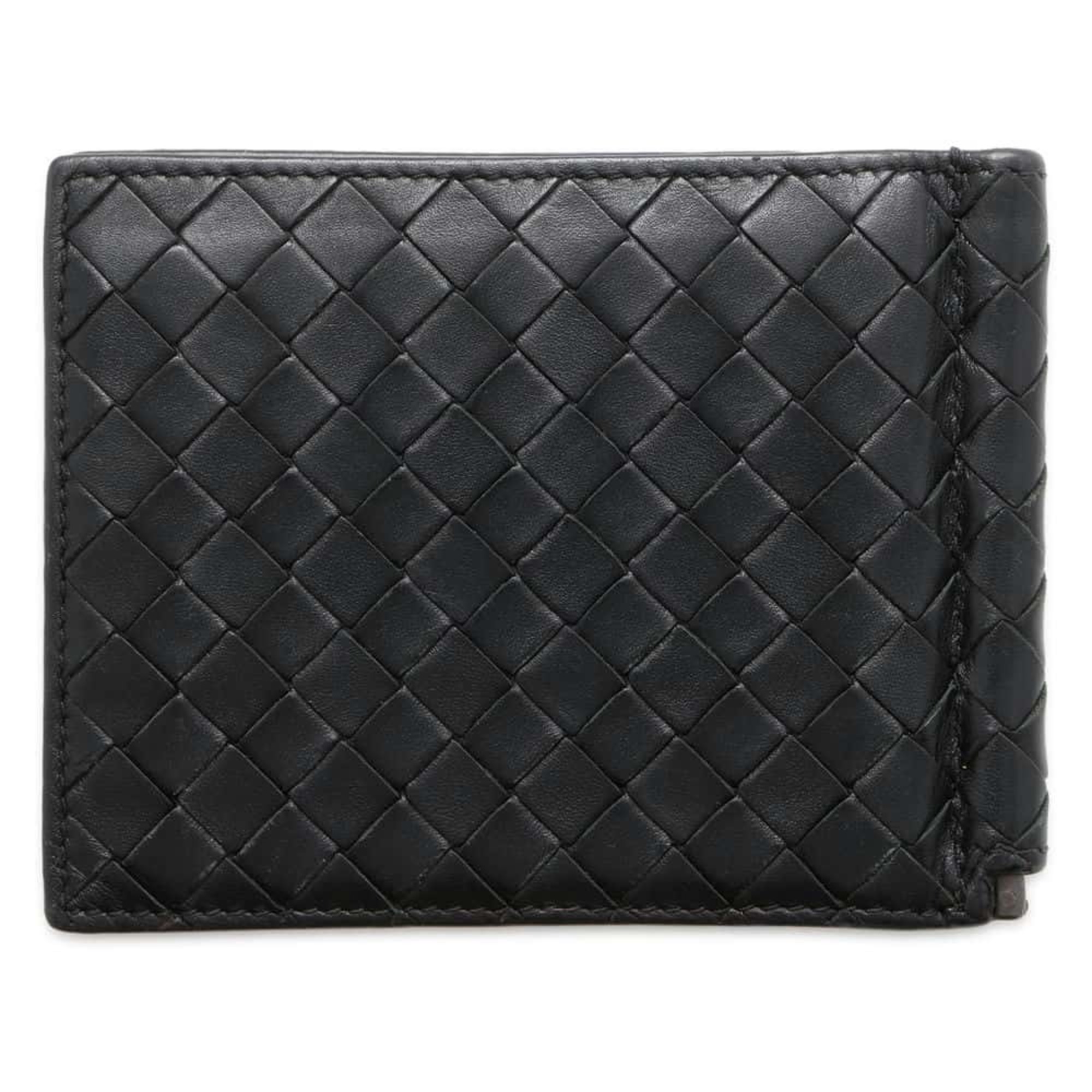 Bottega Veneta Bi-fold Wallet Intrecciato Money Clip Leather 123180 BOTTEGA VENETA Men's Black