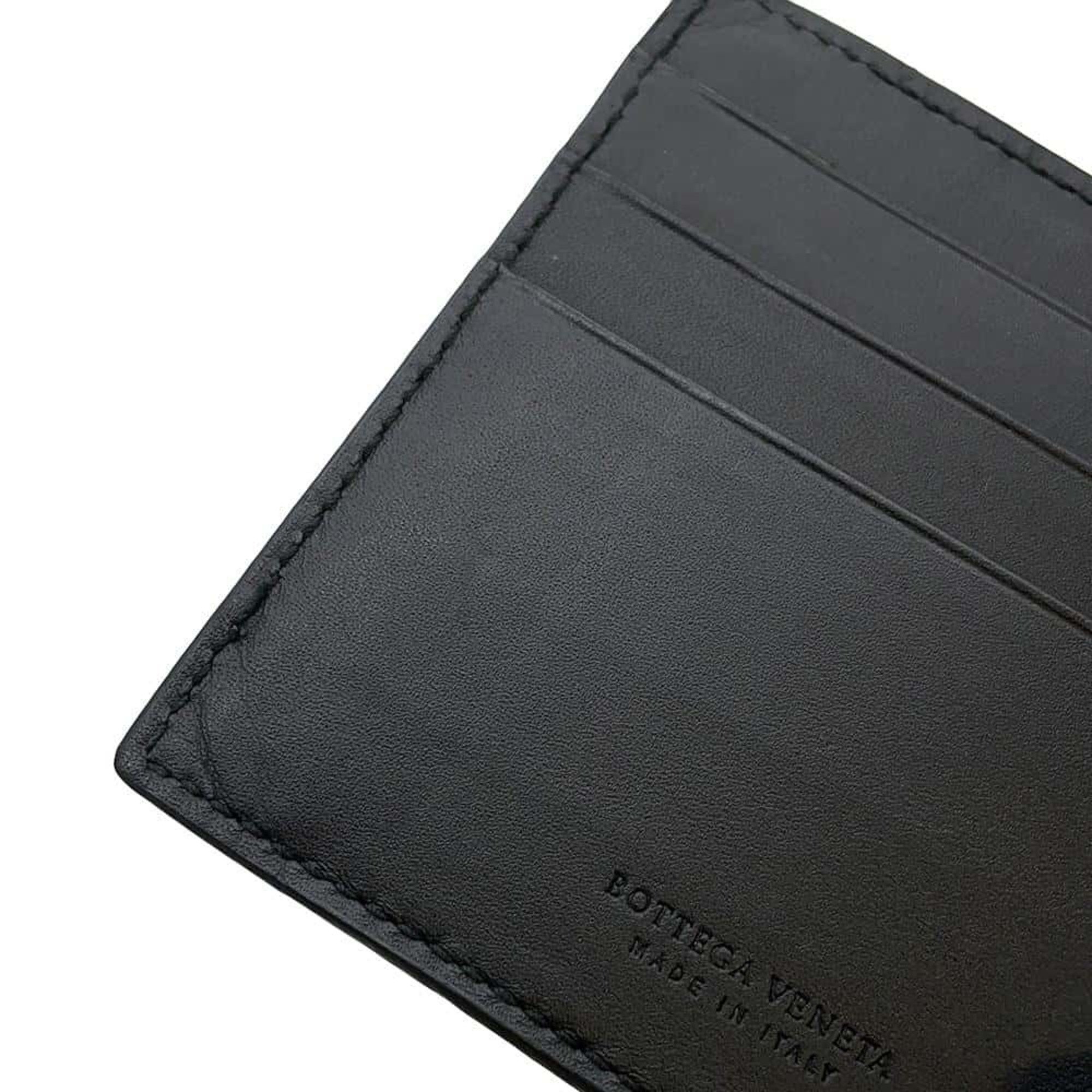 Bottega Veneta Bi-fold Wallet Intrecciato Money Clip Leather 123180 BOTTEGA VENETA Men's Black