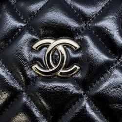 Chanel handbag Coco Mark Matelasse small shiny lambskin AS5130 2way shoulder black