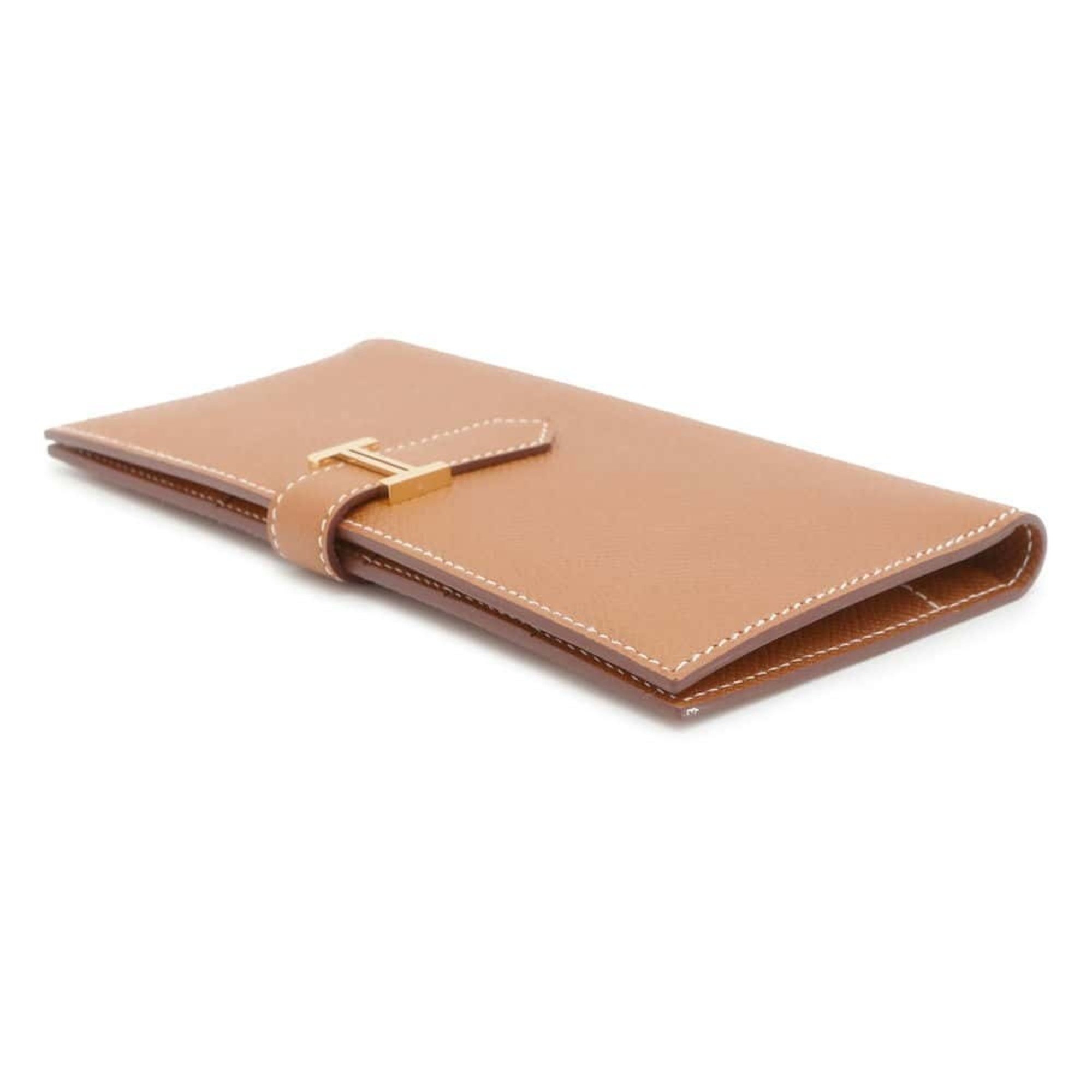 Hermes Long Wallet Bearn Classic Gold Epson A Stamp HERMES