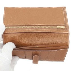 Hermes Long Wallet Bearn Classic Gold Epson A Stamp HERMES