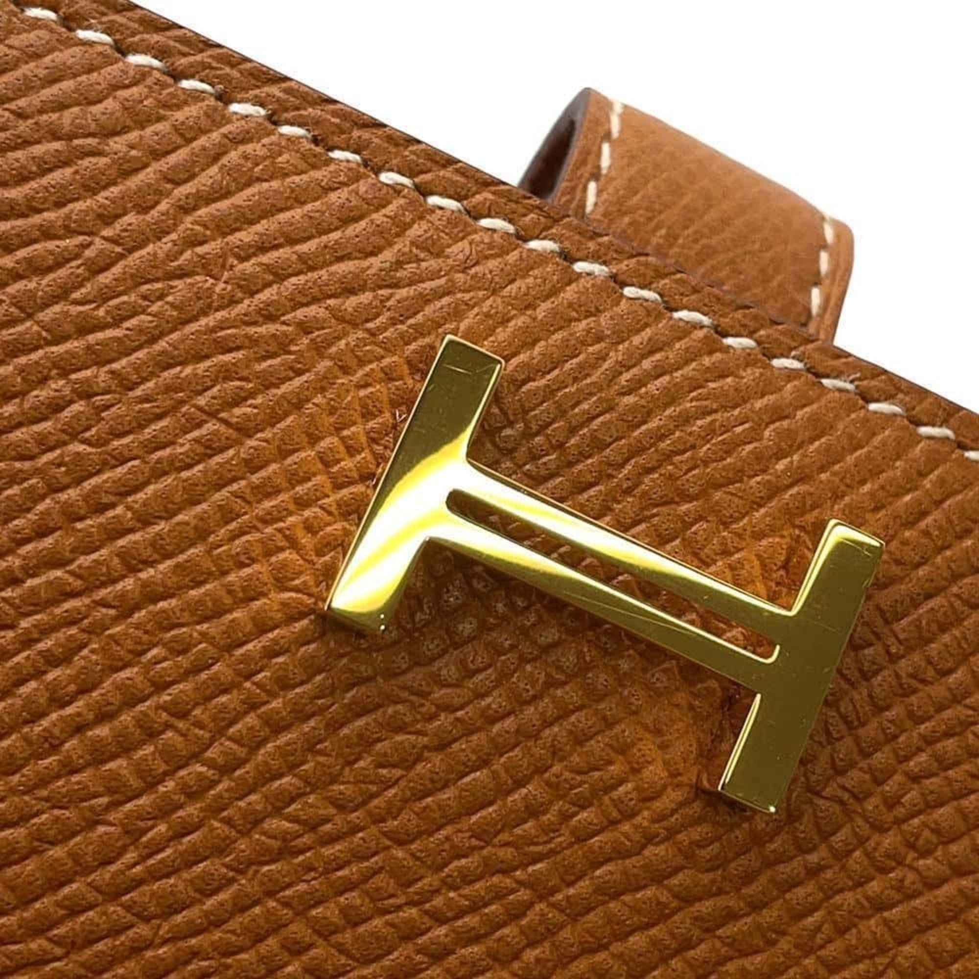 Hermes Long Wallet Bearn Classic Gold Epson A Stamp HERMES