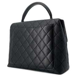 CHANEL Handbag Matelasse Coco Mark Caviar Skin A12397 Black