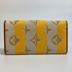 LOUIS VUITTON M80416 Monogram Portefeuille Capucines Stripe 21SS Long Wallet Canvas Leather Men's Women's Jaune Yellow