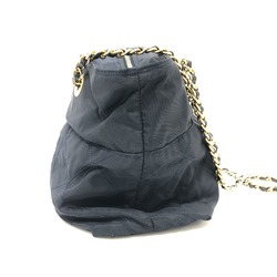 PRADA Prada Triangle Plate Chain Bag Shoulder Nylon Women's Navy