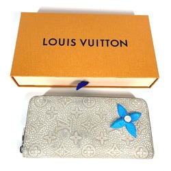 LOUIS VUITTON M81573 Taurillon Climbing Zippy Wallet Vertical Round Long Leather Men's Beige