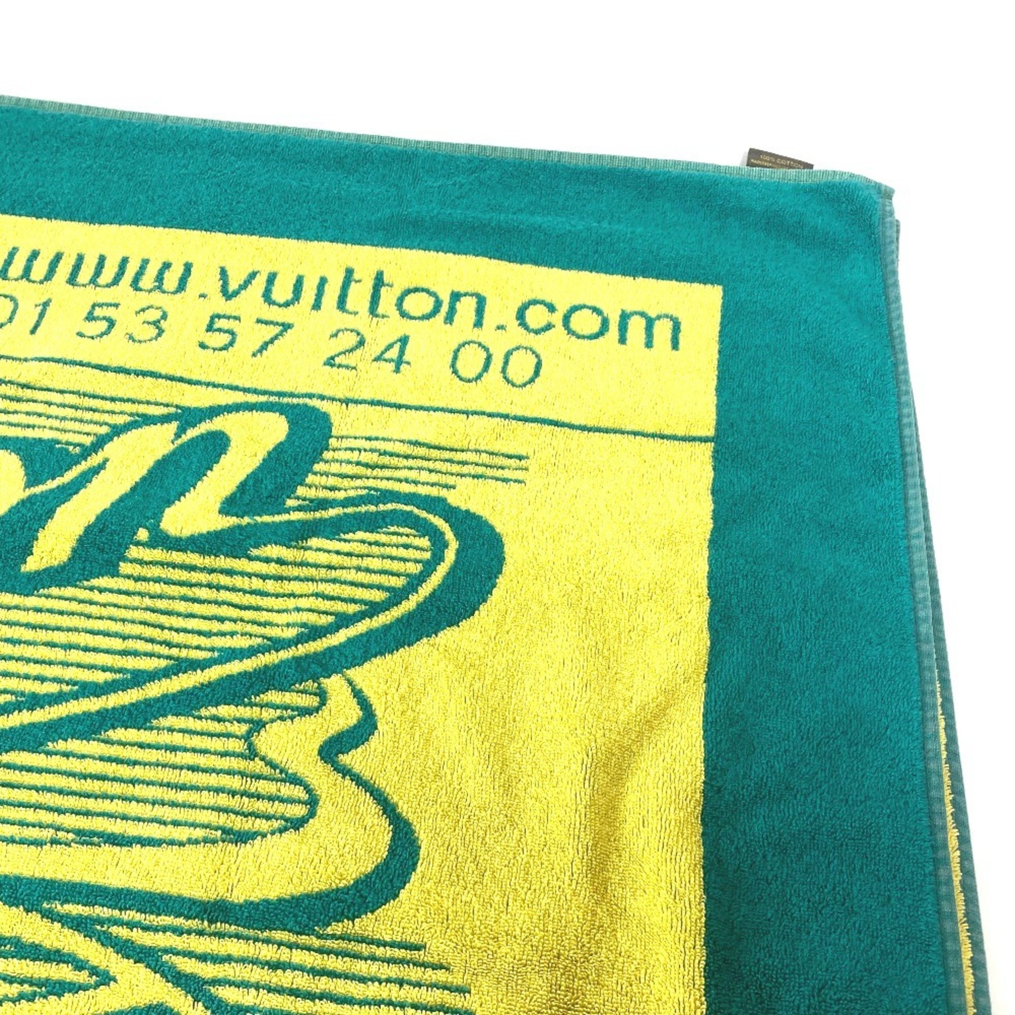 LOUIS VUITTON Louis Vuitton Bath Towel, Knee Blanket, Beach Cotton, Women's, Green