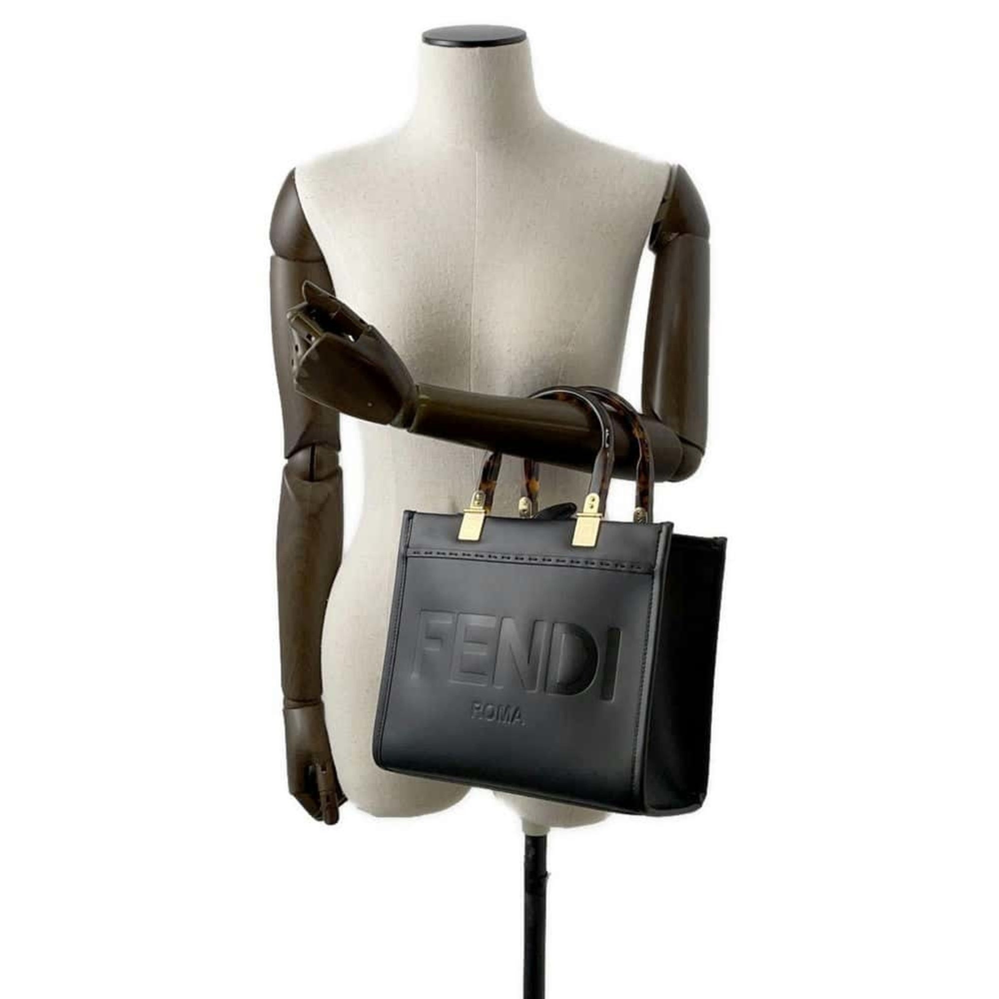 Fendi Handbag Sunshine Small 8BH394 FENDI 2way Shoulder Bag Black