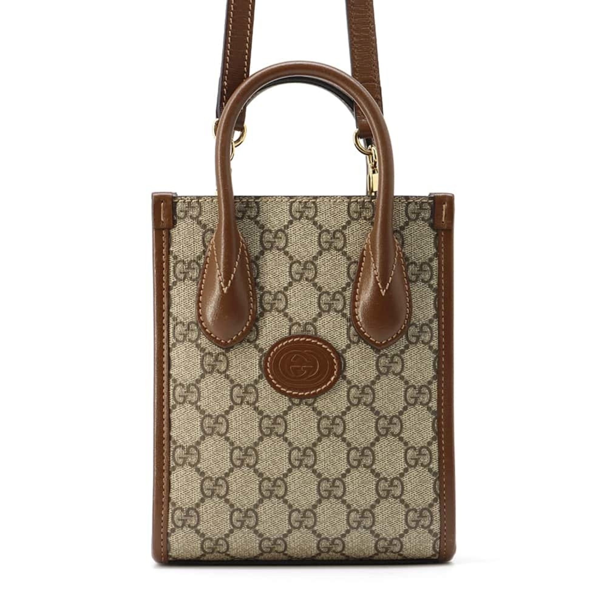 Gucci Handbag with Interlocking G GG Supreme 671623 GUCCI 2way Shoulder Bag Tote