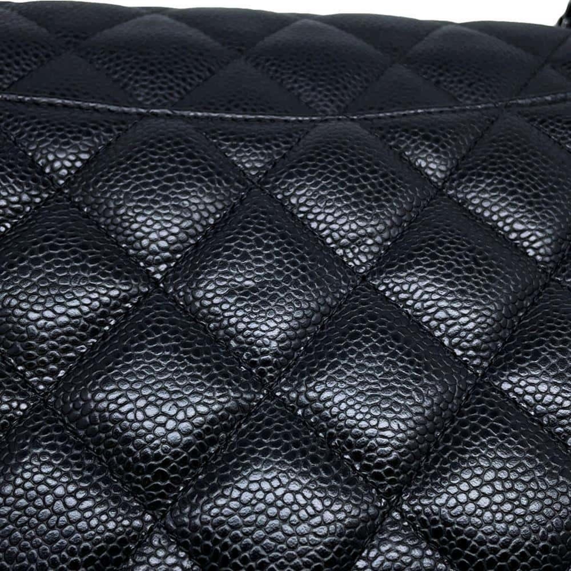 Chanel Chain Shoulder Bag Matelasse 30 Caviar Skin Coco Mark A58600 CHANEL Black